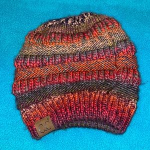 Multicolor CC Beanie with Ponytail hole
